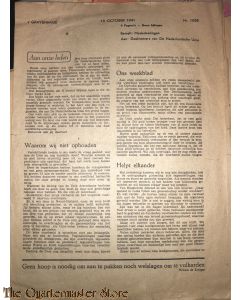 Circulaire no 1058  10 october 1941 voor de deelnemers van de Ned Unie s'Gravenhage