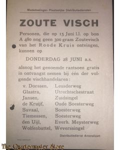 Mededeelingen Plaatselijke Distributiedienst Amersfoort 15  juni / 28 juni 1945 Zoute Visch