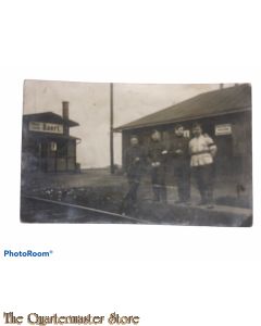 Postcard photo 1914-18 Belgische controle Baerl