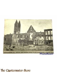 Ansichtkaart Parochiekerk O.L. Vrouw van goeden raad te Den Haag 3 maart 1945