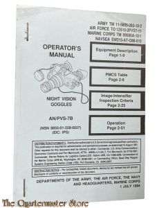 Manual TM 11-5855-262-10-2 Operation manual Night Vision Goggles AN/PSV-7B