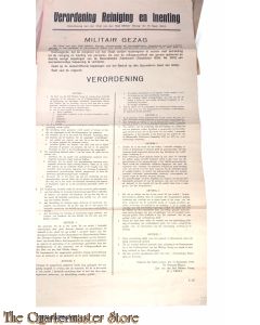 Poster Verordening Reininging en Inenting 15 sept 1944
