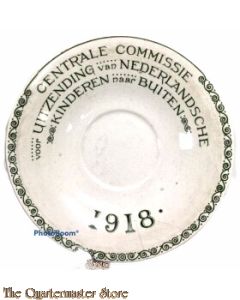 Aardewerk Wandbord Centrale Comissie uitzending Nederlandsche Kinderen naar buiten 1918