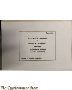 Recognition handbook of technical equipment used by the German Army section IV signal equipment