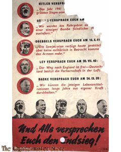 Flugblatt / Leaflet G.52, Denk bei jeder Bombe dran Diesen Krieg fing Hitler an! (Think of it)