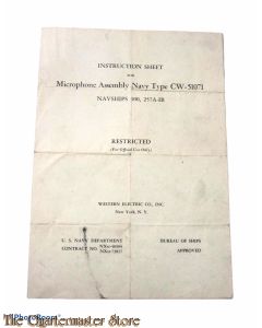 Manual Microphone Assembly navy type CW 51071