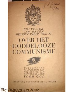 Brochure -  Encycliek van onzen Heiligen Vader Pius XI over het goddelooze communisme