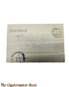 Feldpost brief Major Inf Rgt nr 143 1918