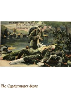 Militair Postkarte 1914  Die Sonne sank im Westen Sag Ihr, Zieh Mir den Ring vom Finger 