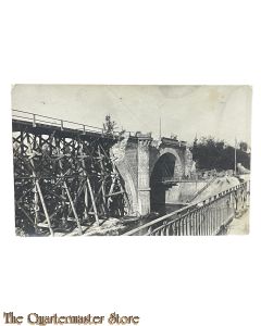 Photo 1914-18 Gesprenngte Brucke Frankreich