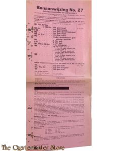 Bonaanwijzing Distributie centrale XIV  Amersfoort  week van 22 t.m 28 juli 1945 