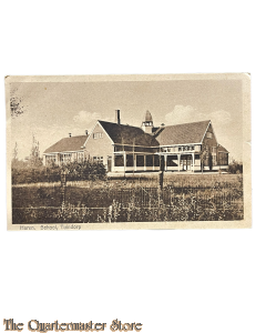 Ansichtkaart 1940 Haren, school, Tuindorp