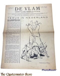 Krant de Vlam Weekblad voor vrijheid en cultuur 1e jrg no 3, 1 juni 1945