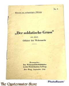 Buchlein - der Soldatischer Gruss von einer Offizier der Wehrmacht 1940 No 4