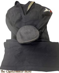 US Navy WW2 blue jumper Rigger With pants and cap 