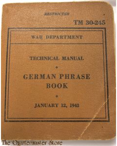 TM 30-245 GERMAN Phrase Book 1943