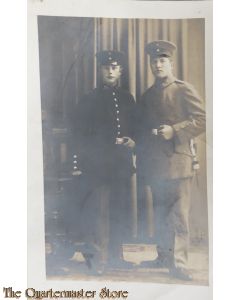 Photo WW1 2 German brothers enlisted