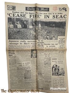 Newspaper Daily Mail no 15.375 Thursday August 16 1945