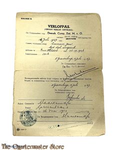 Verlofpas Sergeant 1947 