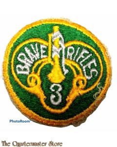 Mouwembleem 3rd Armored Cavalry Regiment (Brave Rifles 3) (Sleeve badge 3rd Armored Cavalry Regiment (Brave Rifles 3))