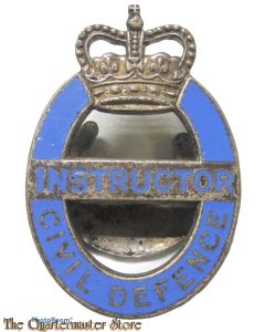 Cold War Civil defence instructor lapel badge 1952-1970