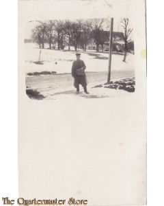 AnsichtsKarte (Mil. Postcard ) 1916 Soldat im Schnee