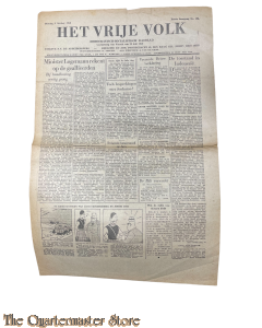 Krant Het vrije Volk 1e jrg no124, donderdag 2 oktobet 1945 