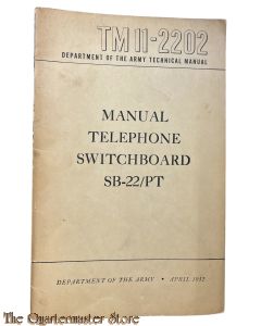 Manual TM 11-2202 telephone switchboard SB-22/PT