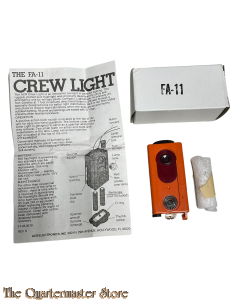 US NAVY CREW LIGHT - FA-11 Flashlight Red Filter Water Resistant Emergency light