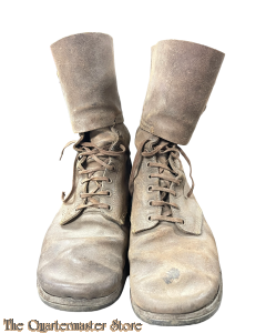 M43 Brown Leather Buckle Boots  (8 1/2)