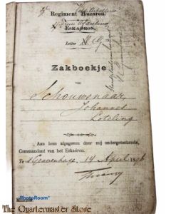 Oorlogszakboekje 1e Regiment Infanterie 5e Batt 3e Comp