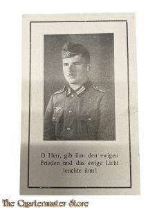 In Memoriam Karte/Death notice Gefreiter Landsch Battl russland 1944