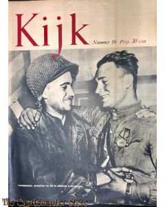 2 Maandelijks blad Kijk No 16, Wapenbroeders, ontmoeting van Rus en Amerikaan in Duitsland