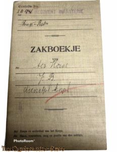 Oorlogszakboekje 20e Regiment Infanterie Res III Batt