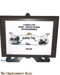Wandbord DAMETIN Landelijke Indie Nieuw Guinea Veteranendag te Dalen
