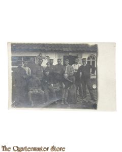 Postkarte 1915 Soldaten Gruppe mit musiker (akkordeon)