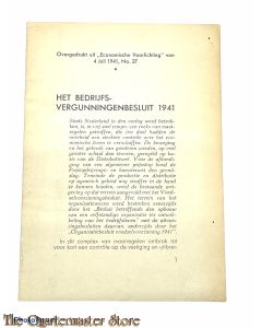 Het bedrijfsvergunningen besluit 1941