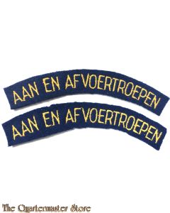 Straatnamen Aan en afvoertroepen (gebogen)