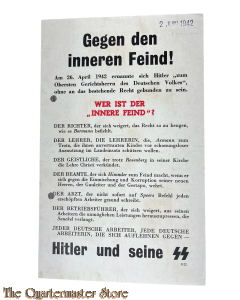 Flugblatt / Leaflet G.22, Erläuterungen zur Hitler-Rede / Gegen den inneren Feind! (Elucidation to the Hitler Speech / Against the Inner Enemy)