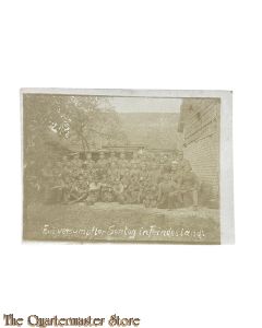 Photo 1915 Ein versumpfter Sontag in Feindesland