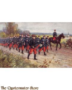 AnsichtKaart (Mil. Postcard) French Infanrty & Guide officer