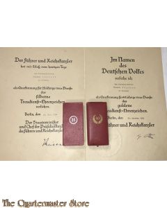 Konvolut 25 und 40 Jahre treue Dienste Dienstauszeichnungen mit Urkunden
