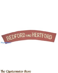 Shoulder flash Bedfordshire and Hertfordshire Regiment