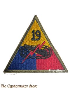Mouwembleem 19e Armored Division (Sleevebadge 19th Armored Division)