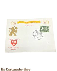 Postkaart 1943 50 jarig bestaan Postzegelvereniging "Breda"