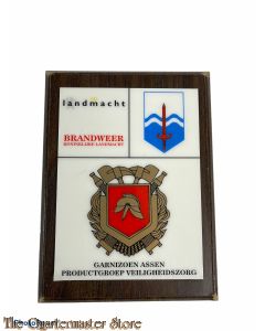 Wandbord Brandweer KL  Garnizoen Assen Productgroep Veiligheidszorg