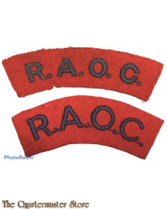 Shoulder flashes Royal Army Ordnance Corps (R.A.O.C.)