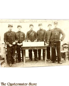 Belgium - Studio portret 6 soldiers Souvenir du Pere la Prune au Camp de Sisonne   1918
