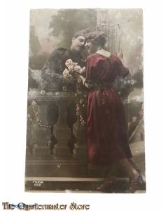 Postkarte 1919, Belgian soldier with girlfriend
