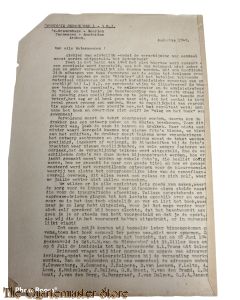 Brief bijlage Gedenkboek Watermannen  1-3 RI